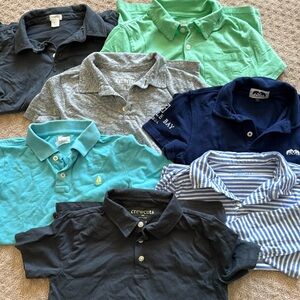 Lot of seven boys polo shirts sizes 6-8